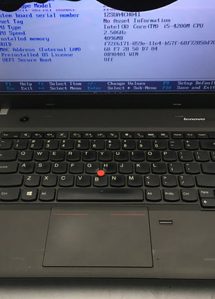LENOVO THINKPAD E440 - BOOTS TO BIOS/BAD LCD - INTEL I5 4200M - NO RAM -READ-BB