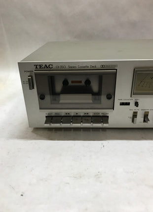 Vintage Silver Teac Stereo Cassette Deck - Model CX-350 Tested & Working!!! - DW