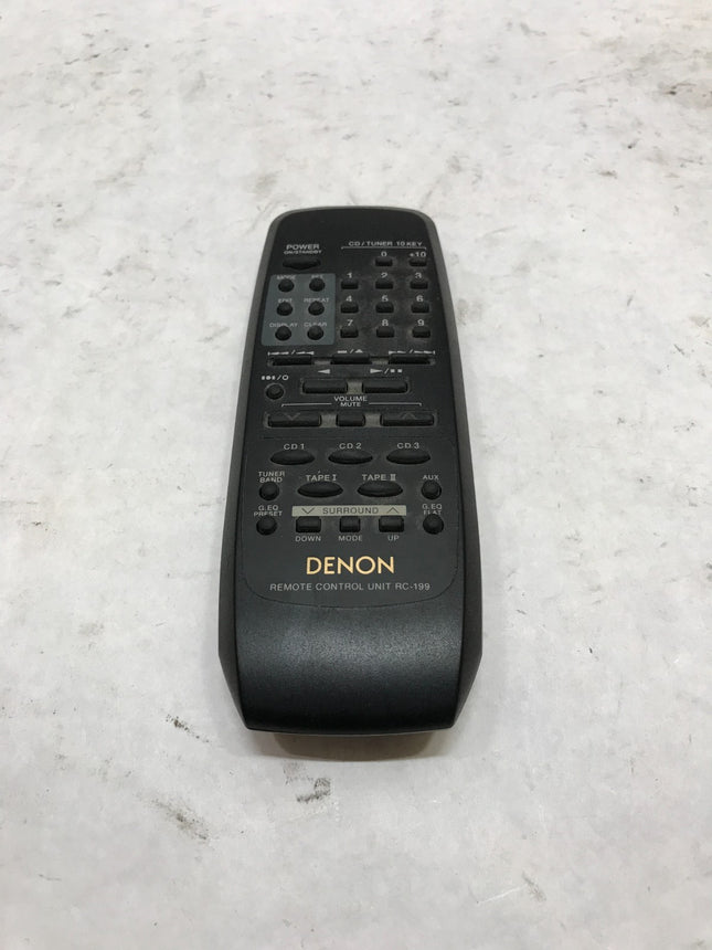 Denon RC-199 Original Replacement Remote Control Unit Tested & Working!!! - DW