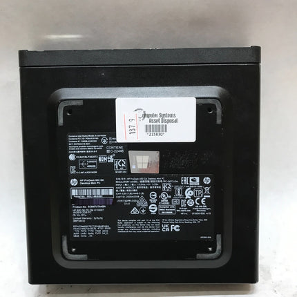 HP ProDesk 600 G6 Desktop Mini Intel i5-10500T 8GB RAM 128GB Windows 11 READ -DW