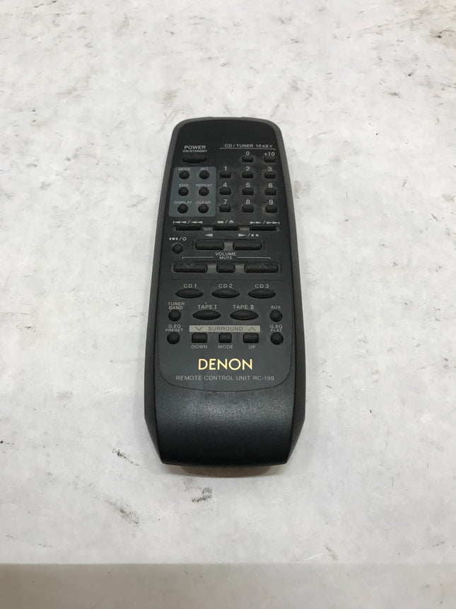 Denon RC-199 Original Replacement Remote Control Unit Tested & Working!!! - DW