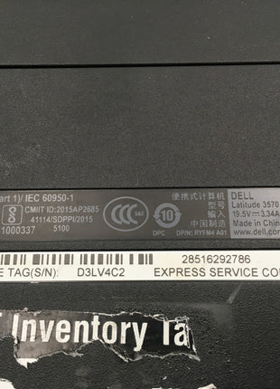 DELL LATITUDE 3570 - FOR PARTS/BAD LCD - INTEL I5 6200U - 8GB RAM -READ DESC- BB