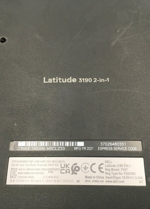 DELL LATITUDE 3190 -FOR PARTS/BAD LCD- INTEL CELERON N - 4GB RAM -READ DESC- BB